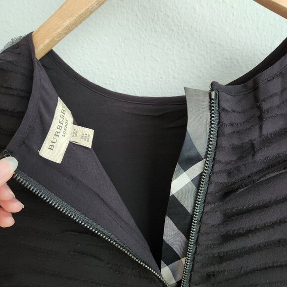Burberry black Silk Sheath Dress Size 2 - Picture 6 of 9